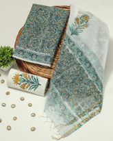 Premium Sanganeri Printed kota Suit With Kota Doria Duppta(BFFKO11)